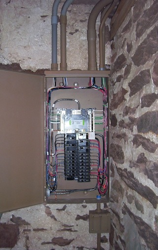 Sub Panel in Pre-Revolutionary War Barn installed by Matt Kays